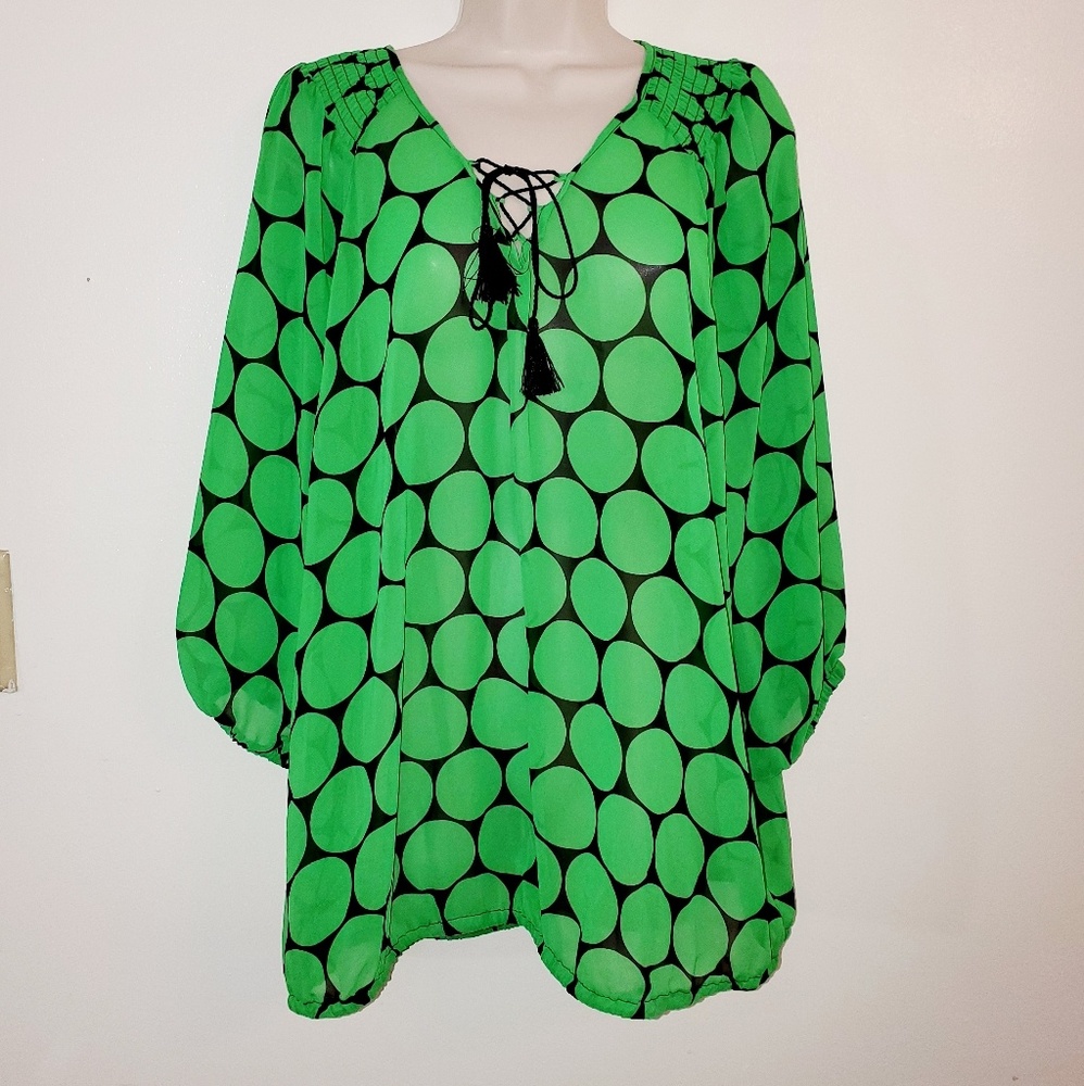 Lane Bryant sheer blouse